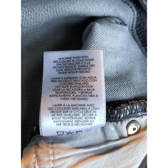 CABI Women's 6 Slim Boyfriend Jeans Low Rise #3191 Gray Blue Dark Wash - Picture 9 of 10